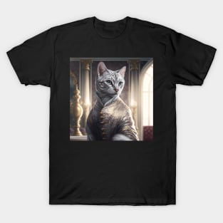 Royal Silver Bengal Cat T-Shirt